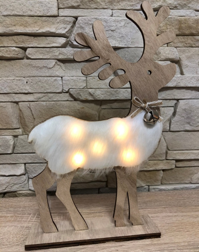 Obrázok z  Drevená svietiaca LED dekorácia 30 cm