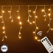 Obrázok z Vianočné osvetlenie vonkajšie, svetelné LED kvaple 500 ks/15 m s časovačom a diaľkovým ovládaním